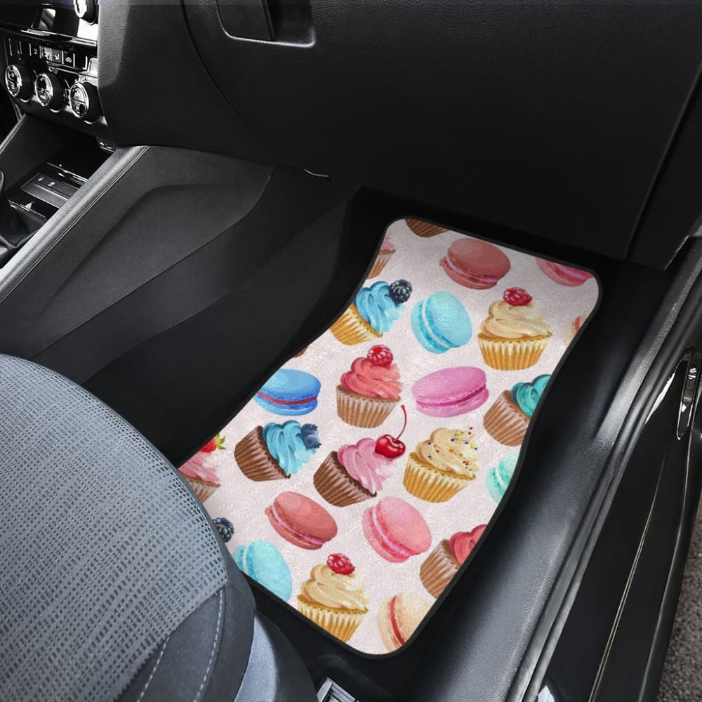 Sweet Cake Pattern Print Car Floor Mats