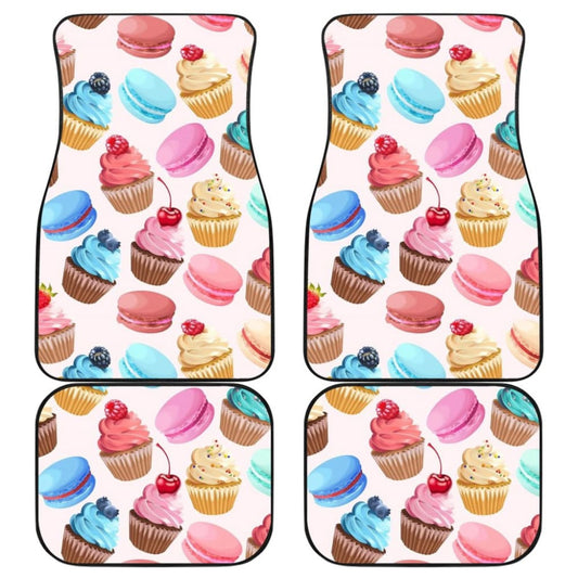 Sweet Cake Pattern Print Car Floor Mats