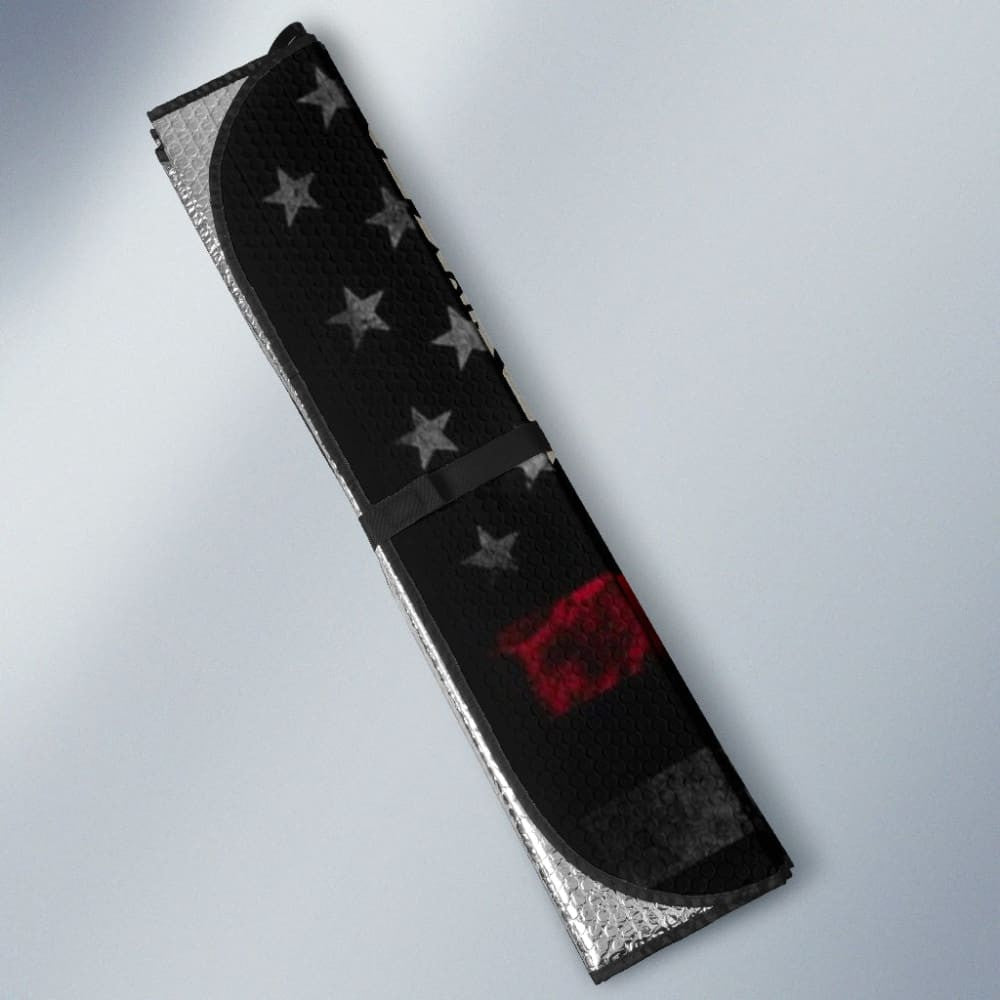 Thin Red Line American Flag US Coast Guard Car Auto Sun Shades Custom
