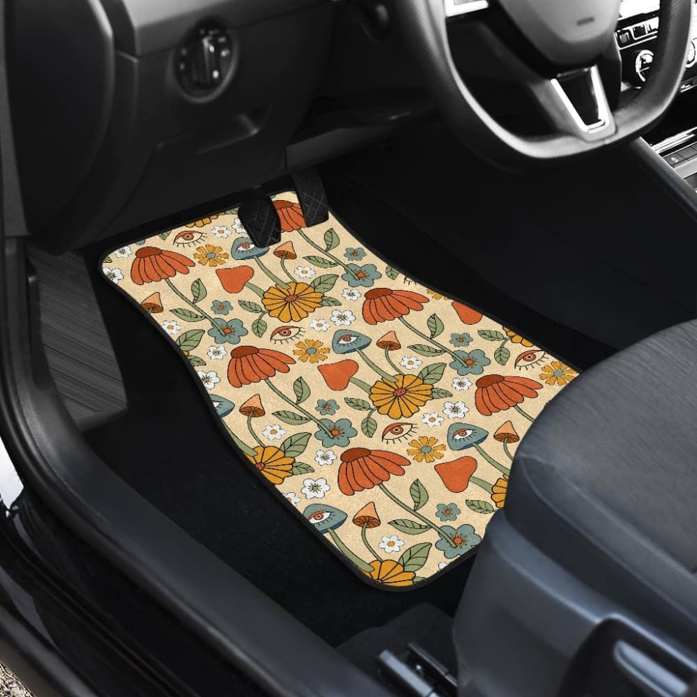 Retro Champignons Car Floor Mats