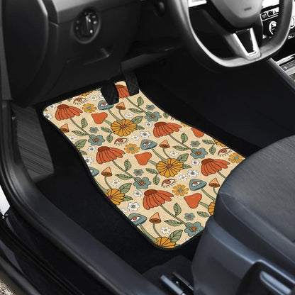 Retro Champignons Car Floor Mats