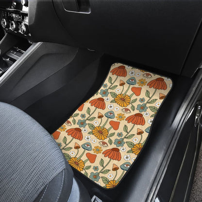 Retro Champignons Car Floor Mats