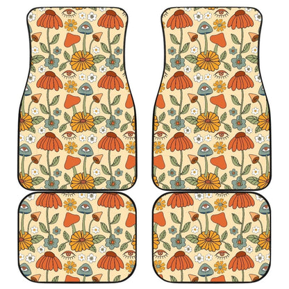Retro Champignons Car Floor Mats