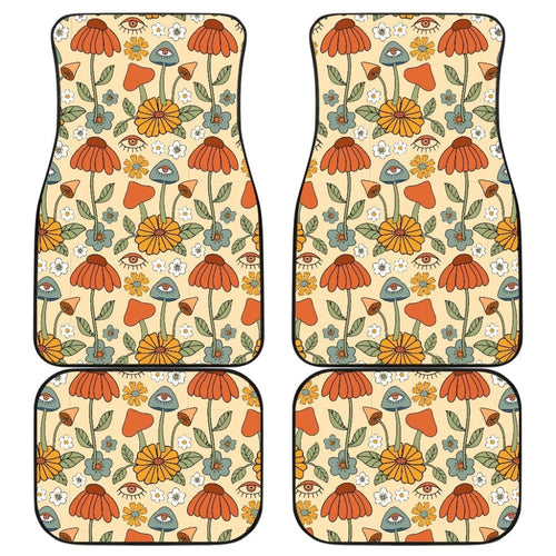 Retro Champignons Car Floor Mats