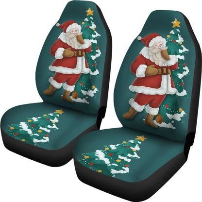 Christmas Santa Claus Custom Car Accessories Car Seat Covers