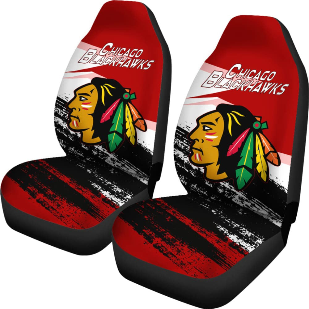 Canada Chicago Blackhawks Red Car Seat Covers