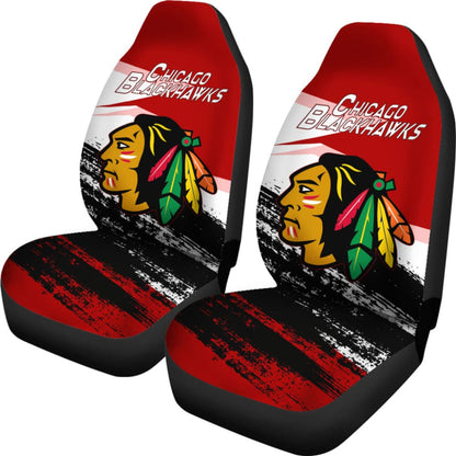 Canada Chicago Blackhawks Red Car Seat Covers
