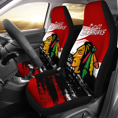 Canada Chicago Blackhawks Red Car Seat Covers