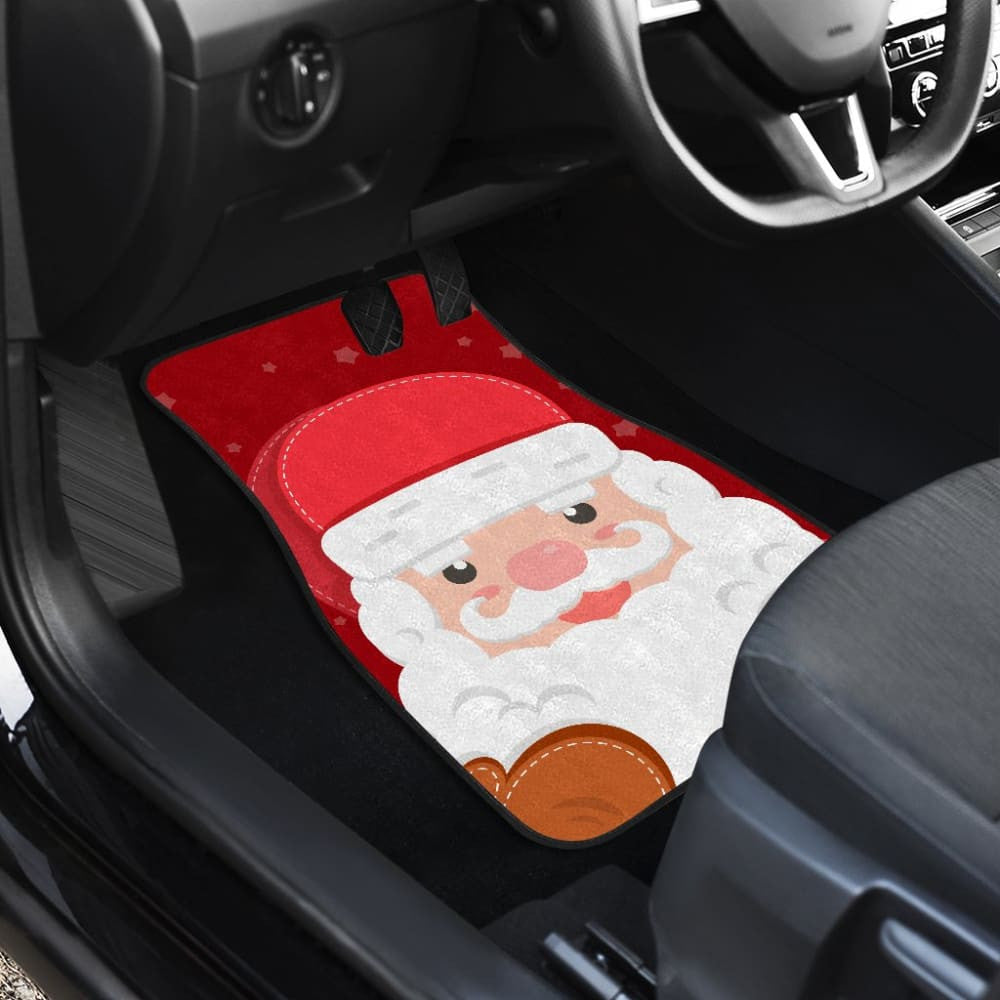 Christmas Car Floor Mats Cute Santa Claus
