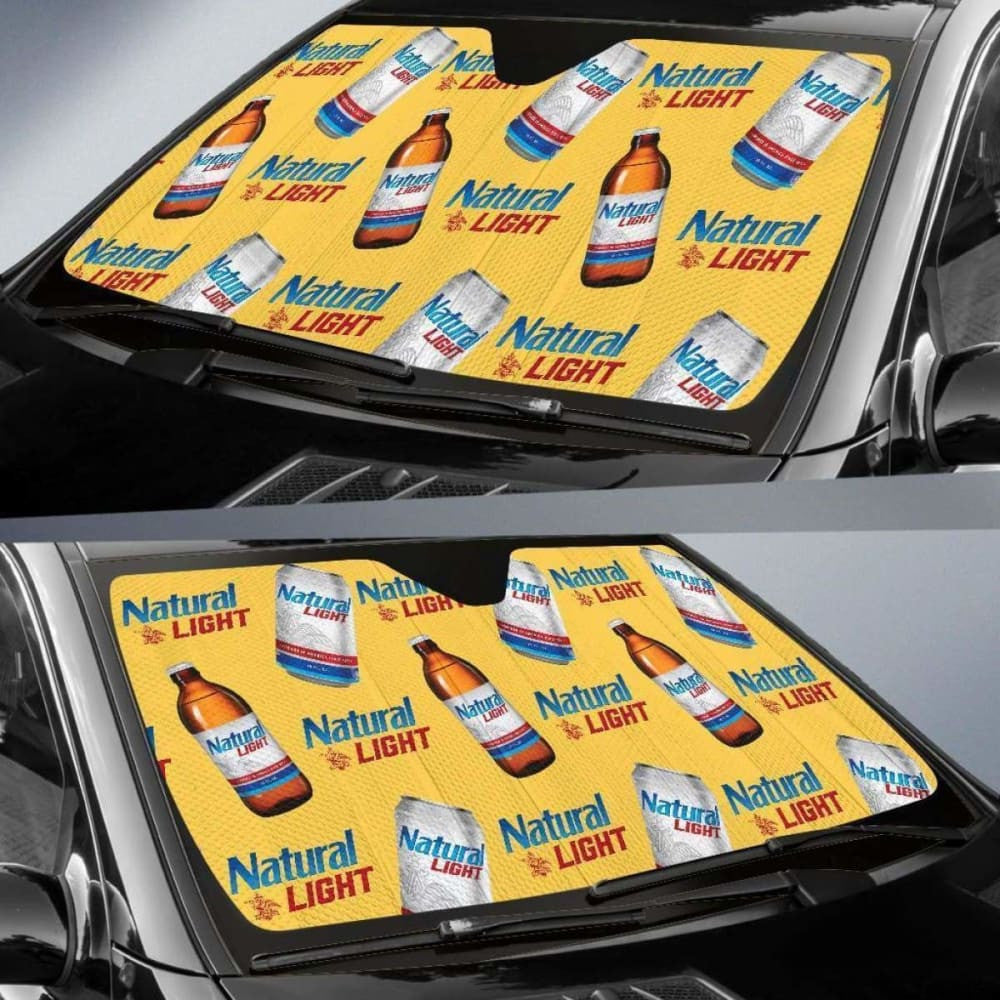 Natural Light Car Sun Shade Auto Sun Visor For Beer Lover