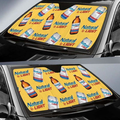 Natural Light Car Sun Shade Auto Sun Visor For Beer Lover