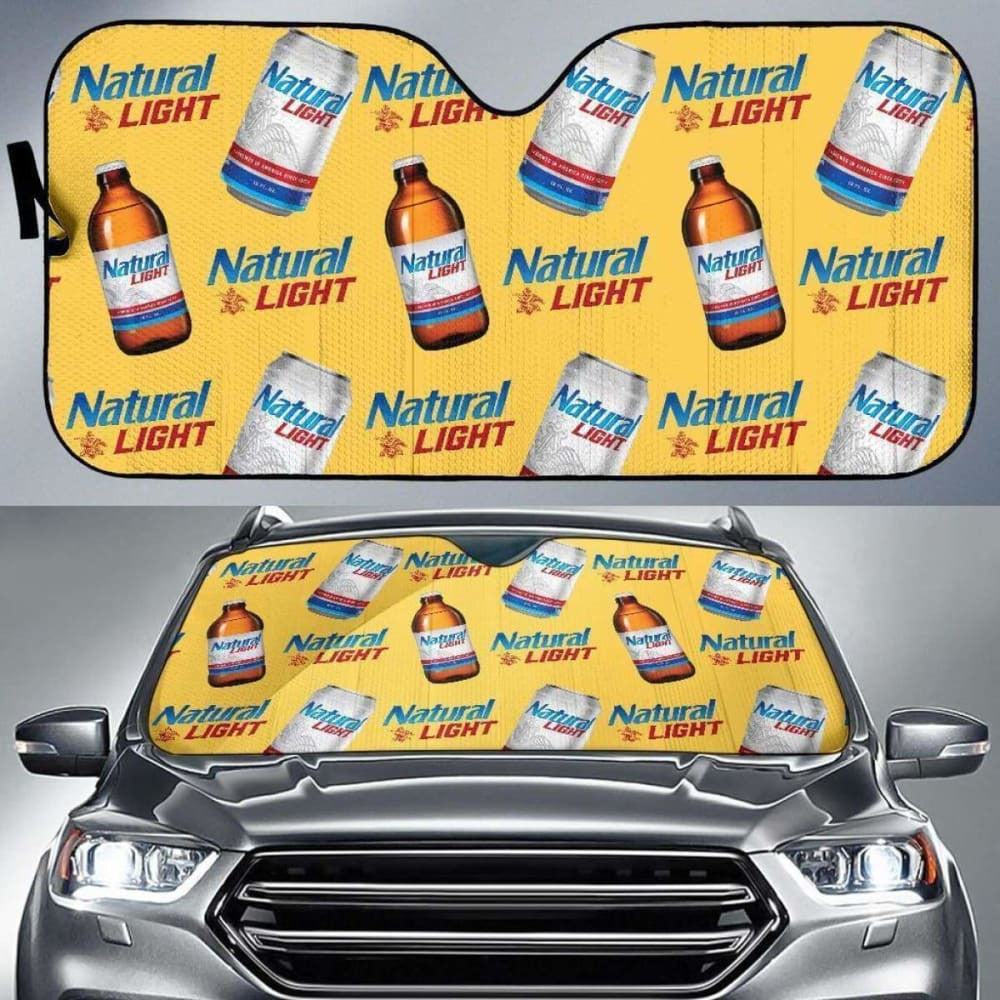 Natural Light Car Sun Shade Auto Sun Visor For Beer Lover