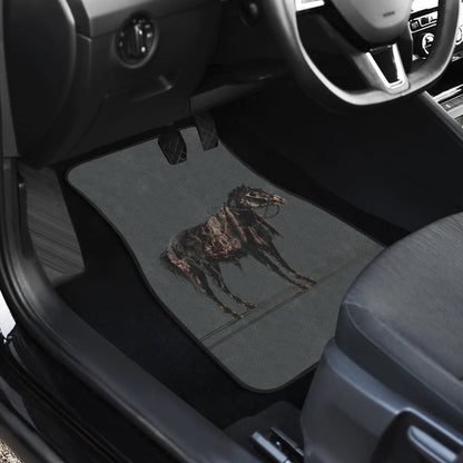 Scary Horror Zombie Horse Car Floor Mats