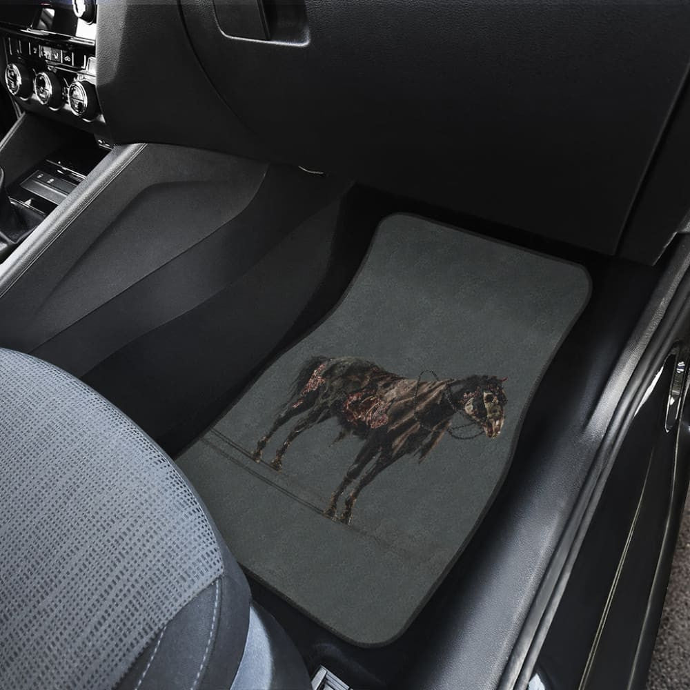 Scary Horror Zombie Horse Car Floor Mats