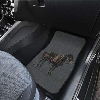 Scary Horror Zombie Horse Car Floor Mats