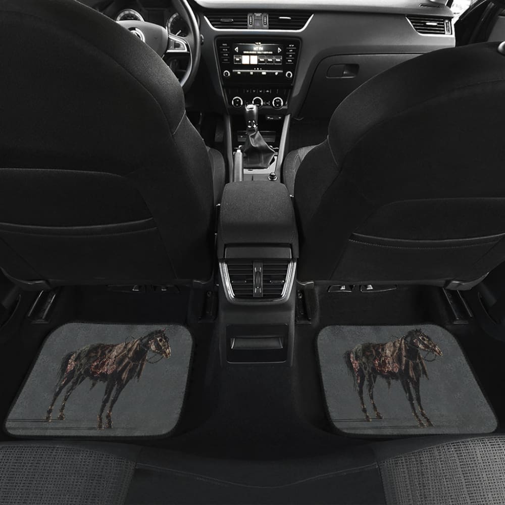 Scary Horror Zombie Horse Car Floor Mats