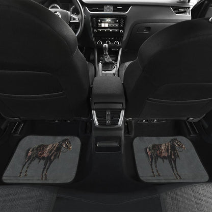 Scary Horror Zombie Horse Car Floor Mats