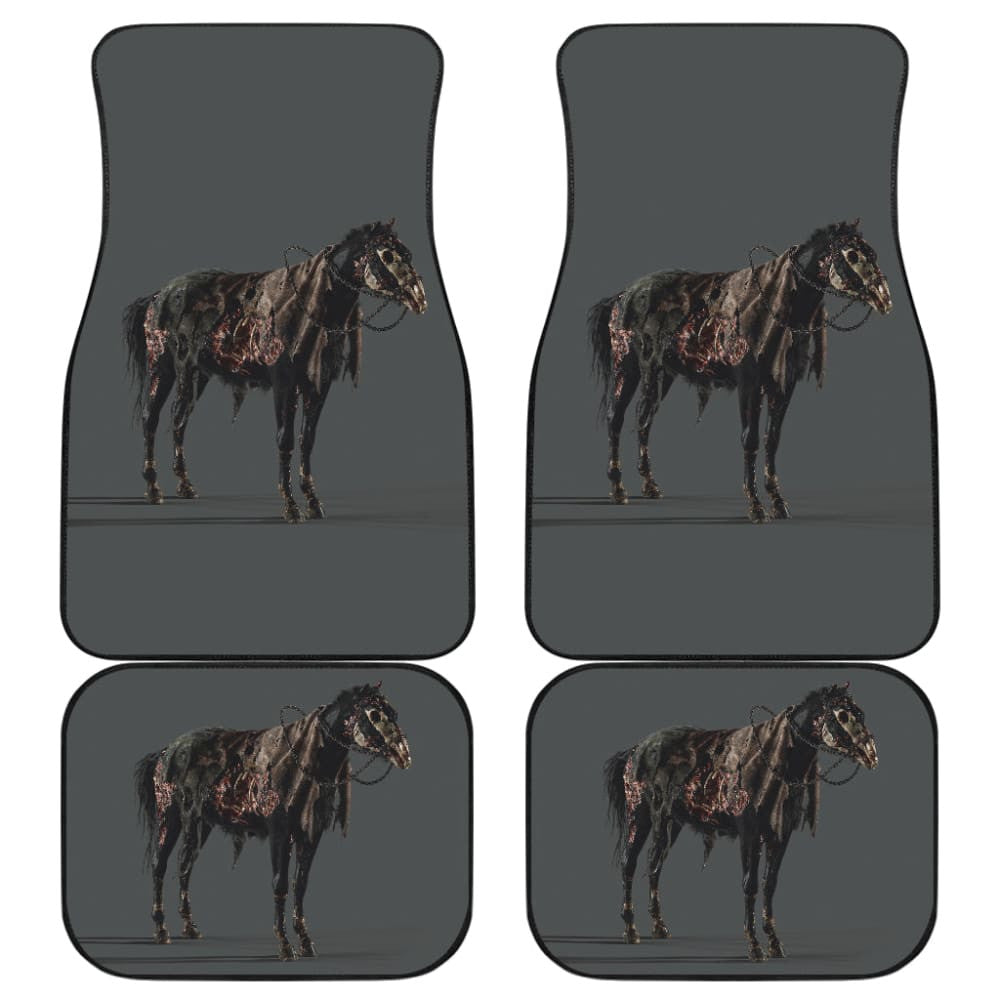 Scary Horror Zombie Horse Car Floor Mats