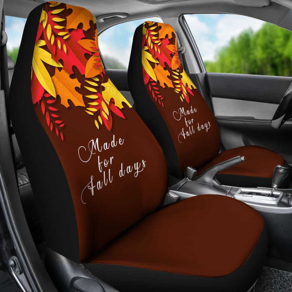 Fall Made For Fall Days Autumn Leaves Car Seat Covers