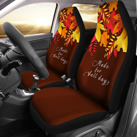 Fall Made For Fall Days Autumn Leaves Car Seat Covers