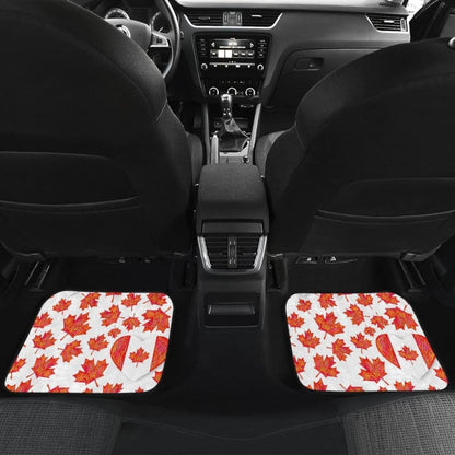 Canada Pattern Print Design  Front And Back Car Mats