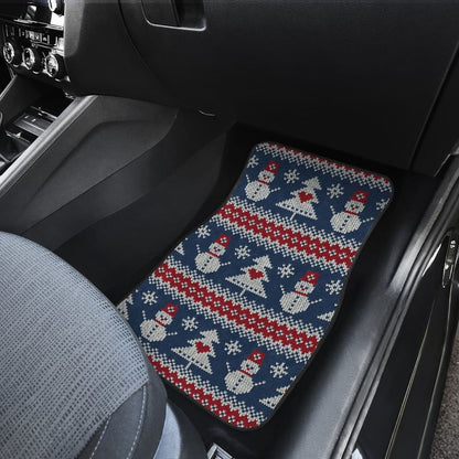 Amazing Gift Ideas Ugly Christmas Snowman Pattern Car Floor Mats