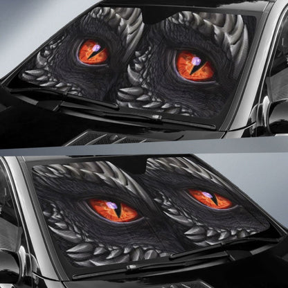 Orange Dragon Eye Custom Car Accessories Car Auto Sun Shades