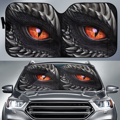 Orange Dragon Eye Custom Car Accessories Car Auto Sun Shades