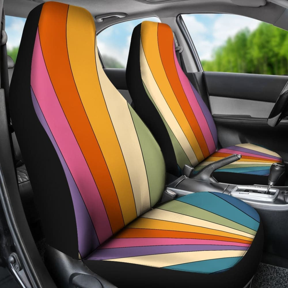 Retro Stripes Car Seat Covers