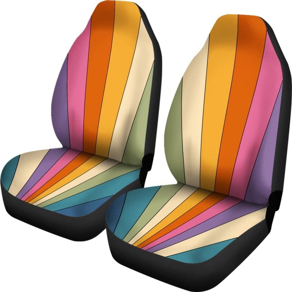 Retro Stripes Car Seat Covers