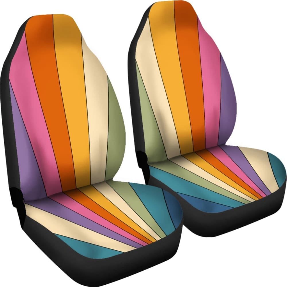 Retro Stripes Car Seat Covers