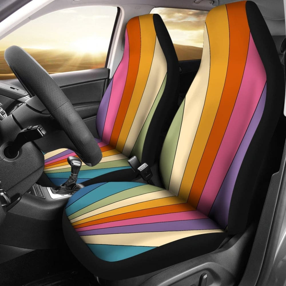 Retro Stripes Car Seat Covers
