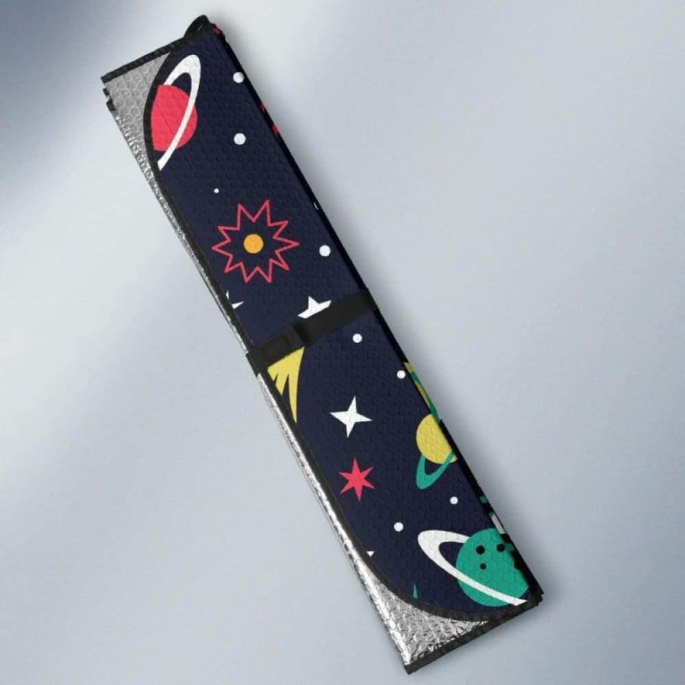 Colorful Space Pattern Planet Star Car Auto Sun Shades