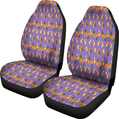 Trick Or Treat Purple Candy Corn Car Seat Covers