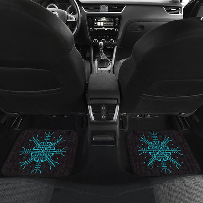 Viking Dragon Helm Of Awe Aegishjalmur Car Floor Mats