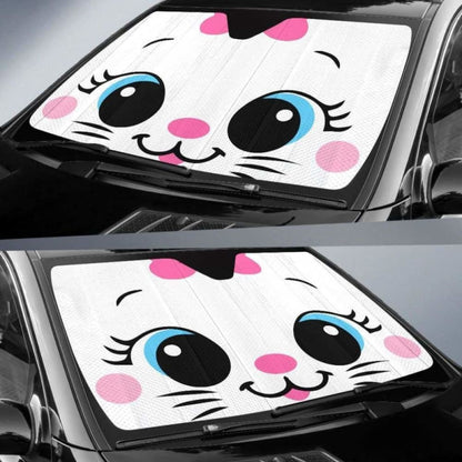 Cat Face Car Auto Sun Shades