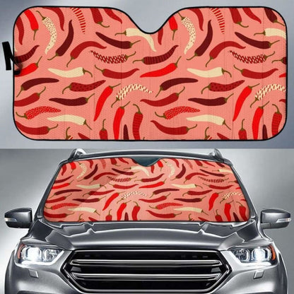 Beautiful Chili Peppers Pattern Car Auto Sun Shades