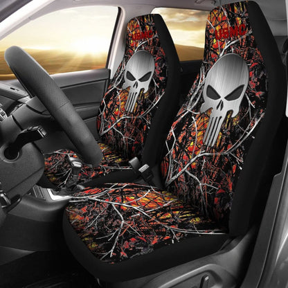 Wildfire Camouflage US Marine Corps Punisher Print Design Car Seat Covers