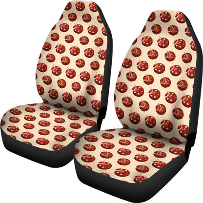 Delicious Cookie Custom Pink Background Car Seat Covers
