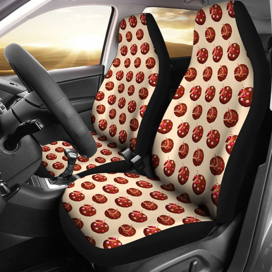 Delicious Cookie Custom Pink Background Car Seat Covers