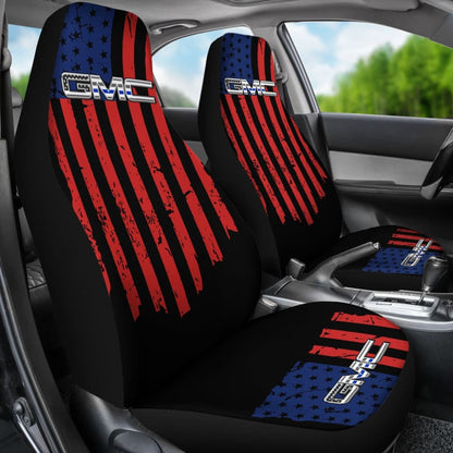 American Flag Red And Blue Mix GMC Car Seat Covers