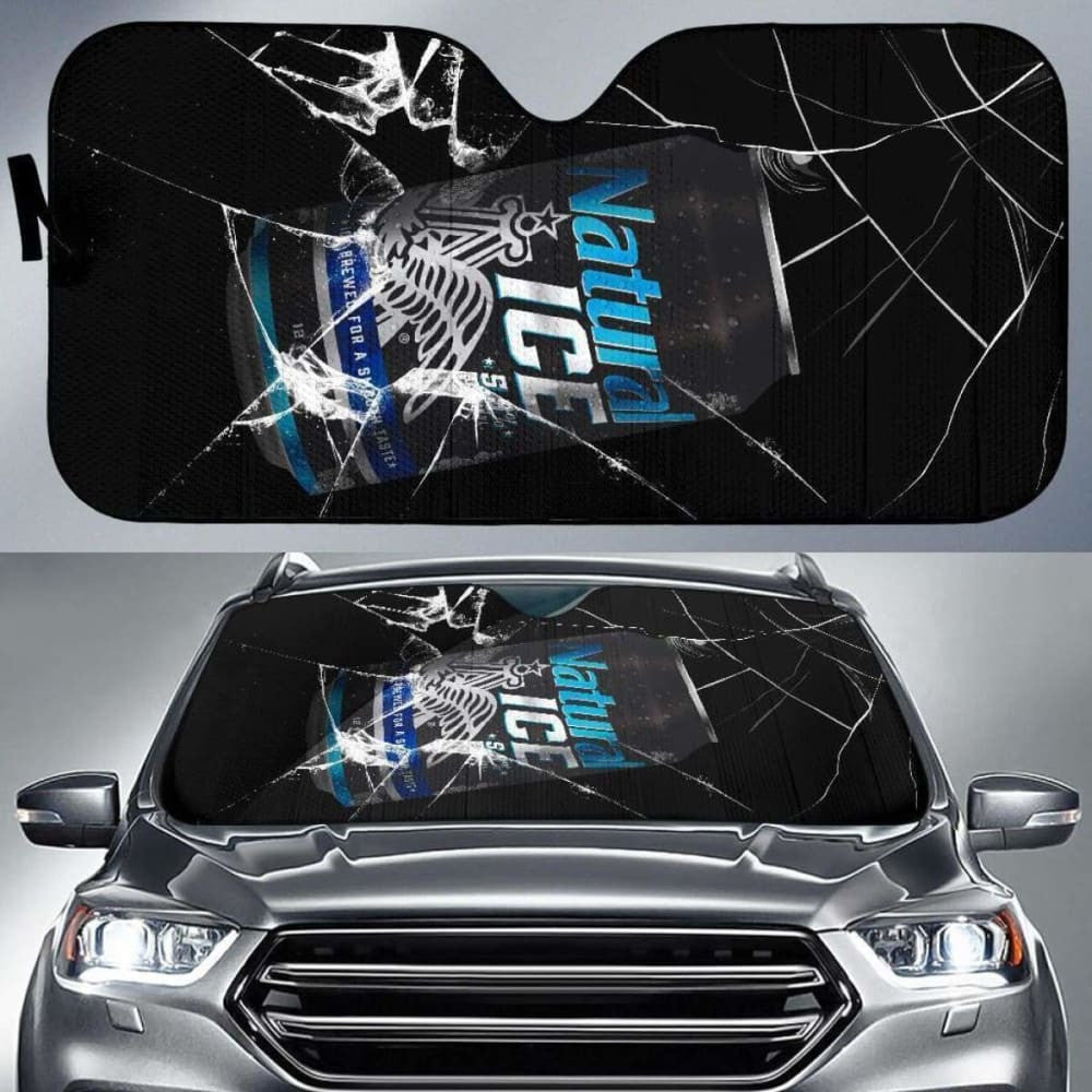 Natural Ice Auto Sun Shade Car Sun Visor Funny Beer Lover