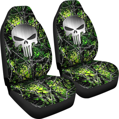 Toxic Punisher Custom Metallic Printed Car Seat Covers