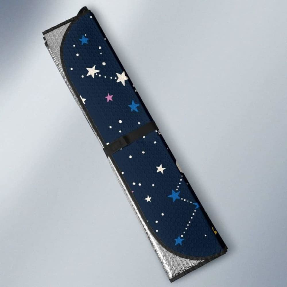 Space Pattern With Planets, Comets, Constellations And Stars Car Auto Sun Shades