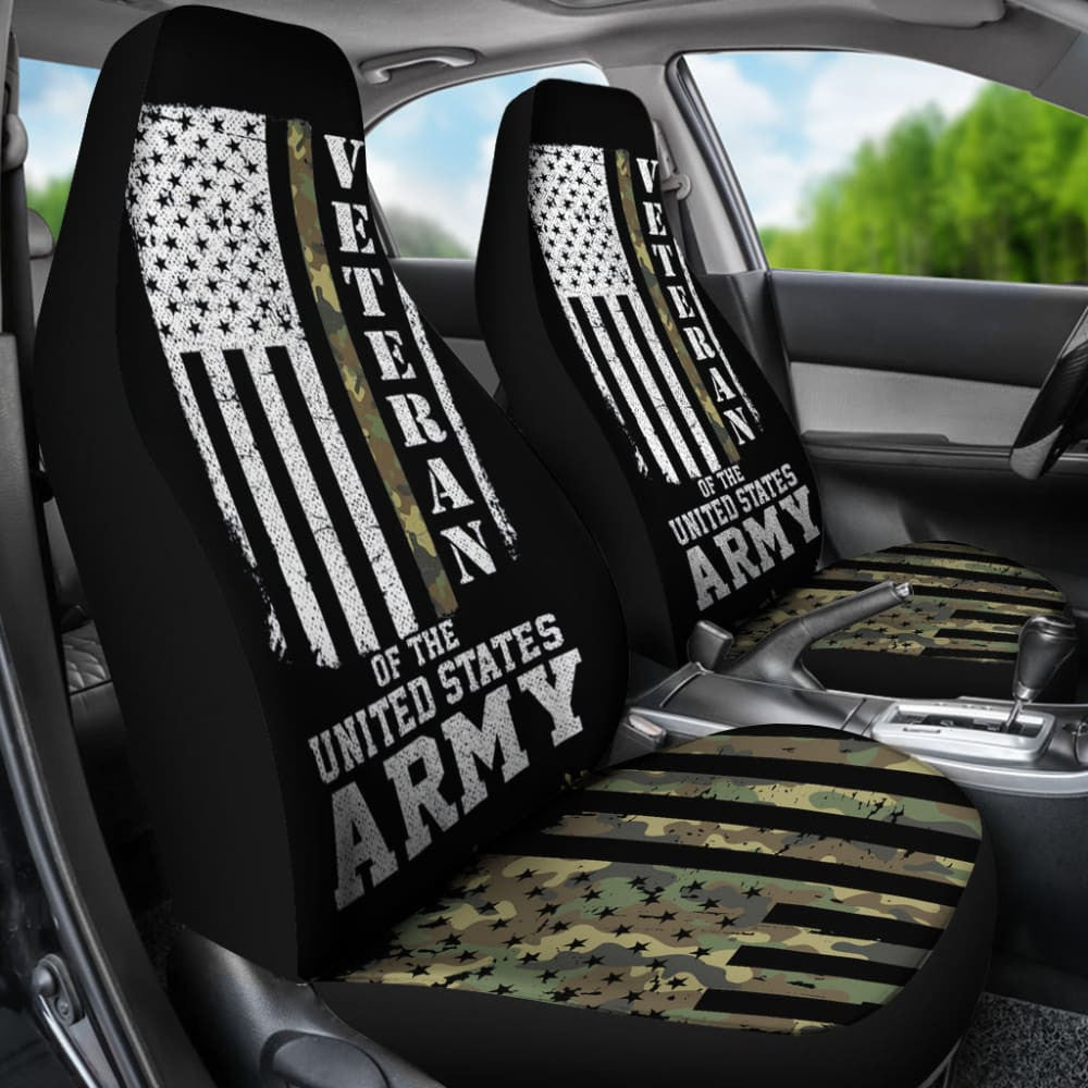 American Flag Camo Proud Us Army Veteran Car Seat Covers