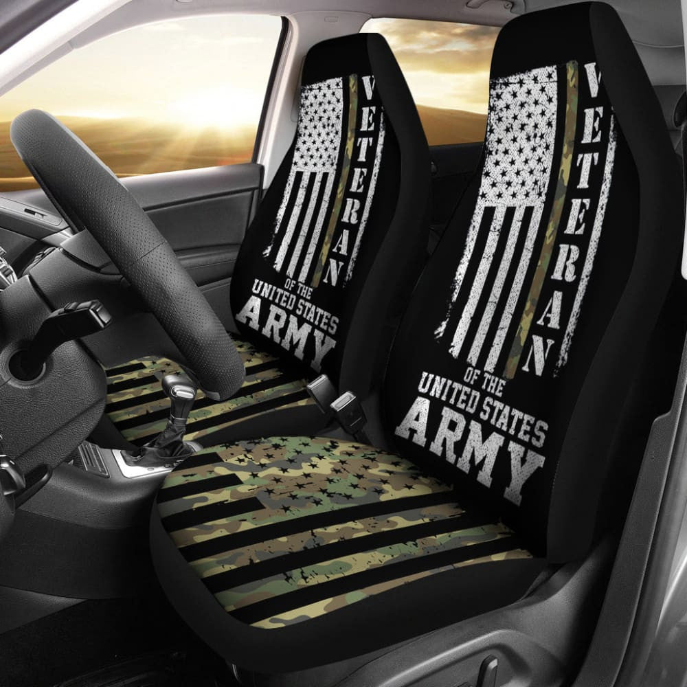 American Flag Camo Proud Us Army Veteran Car Seat Covers