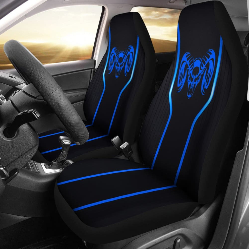 Amazing Black And Blue Dodge Ram Car Seat Covers Custom