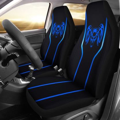 Amazing Black And Blue Dodge Ram Car Seat Covers Custom