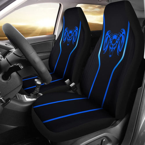 Amazing Black And Blue Dodge Ram Car Seat Covers Custom