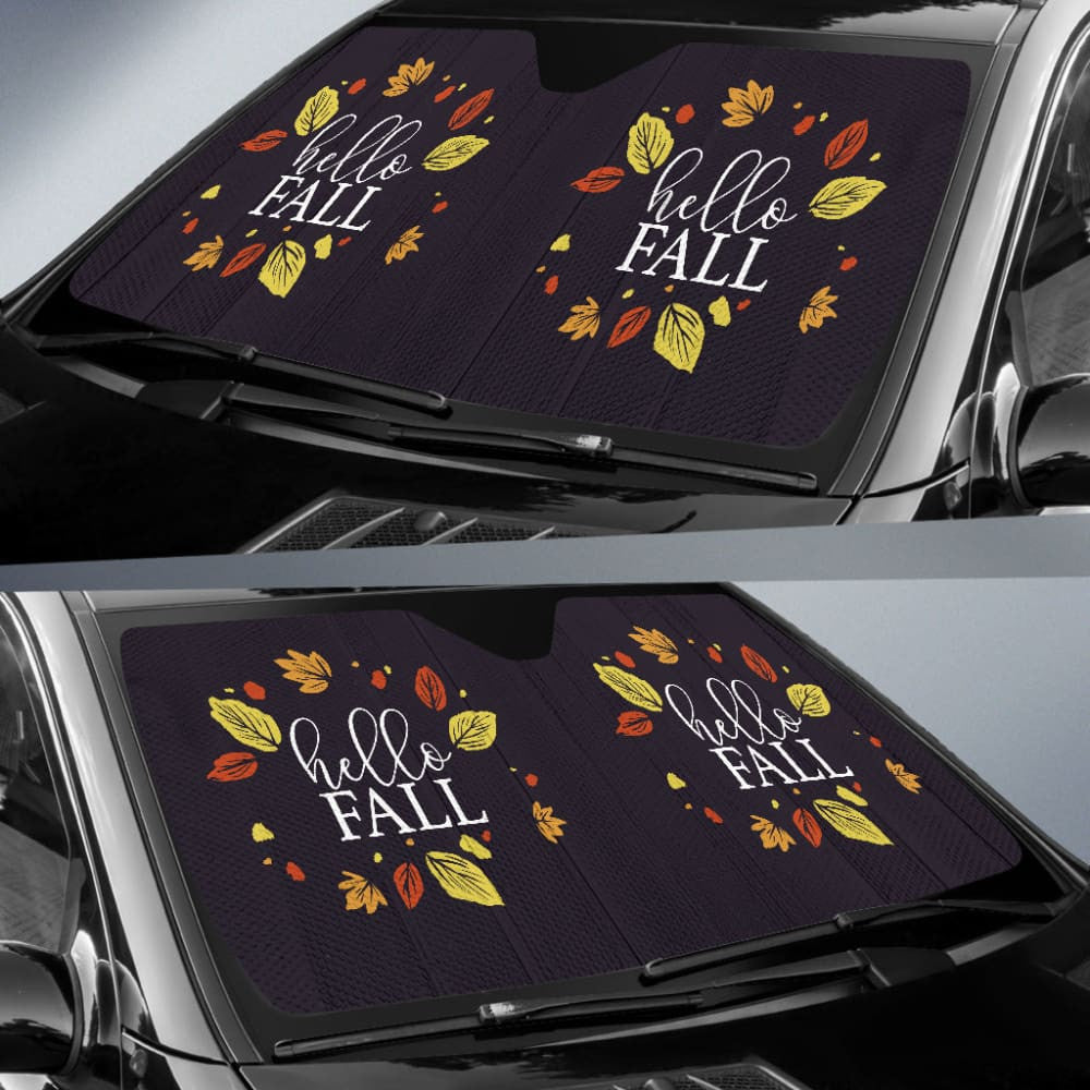 Sweet Car Decoration Hello Fall Car Auto Sun Shades